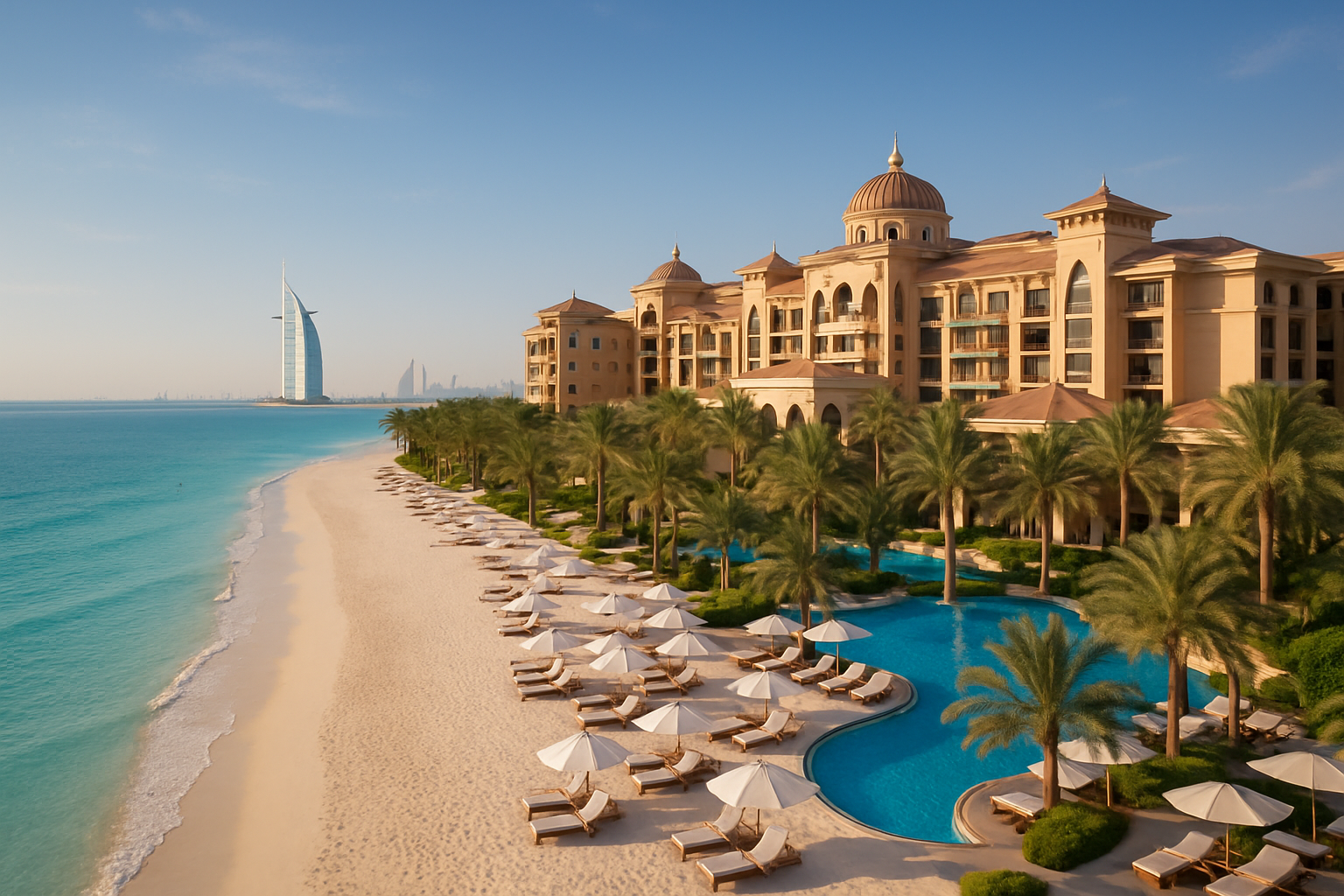 Luxury resort along Dubai's pristine beach